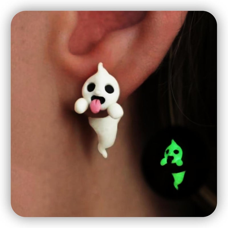 DAYANEY Christmas Earrings for Women Spooky Ghost Earrings Studs Cute Ghostface Merch Matching Nightmare Movie Before Chrsitmas Sweater Boogcy Stuff as Christmas Stocking Stuffers Xmas Jewelry - Image 1